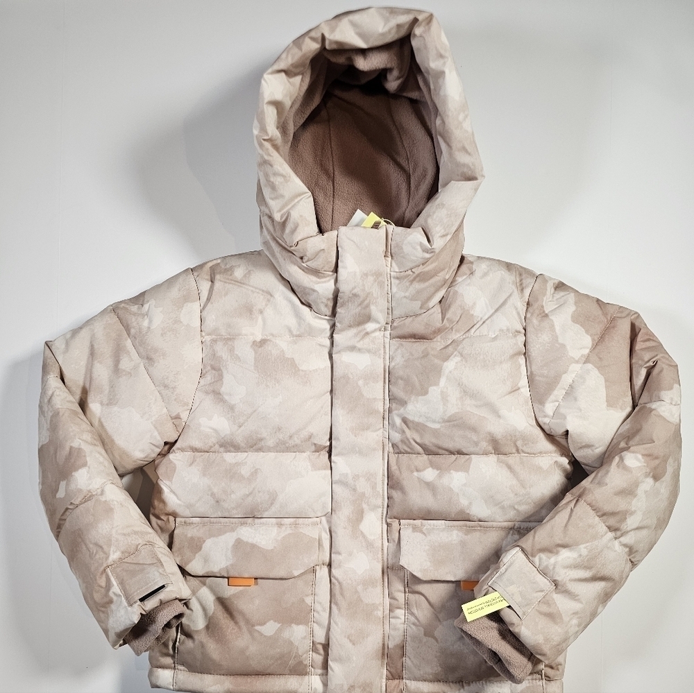 All In Motion Boys Camouflage Short Puffer Jacket With Hood Sizes: S, M, & L
